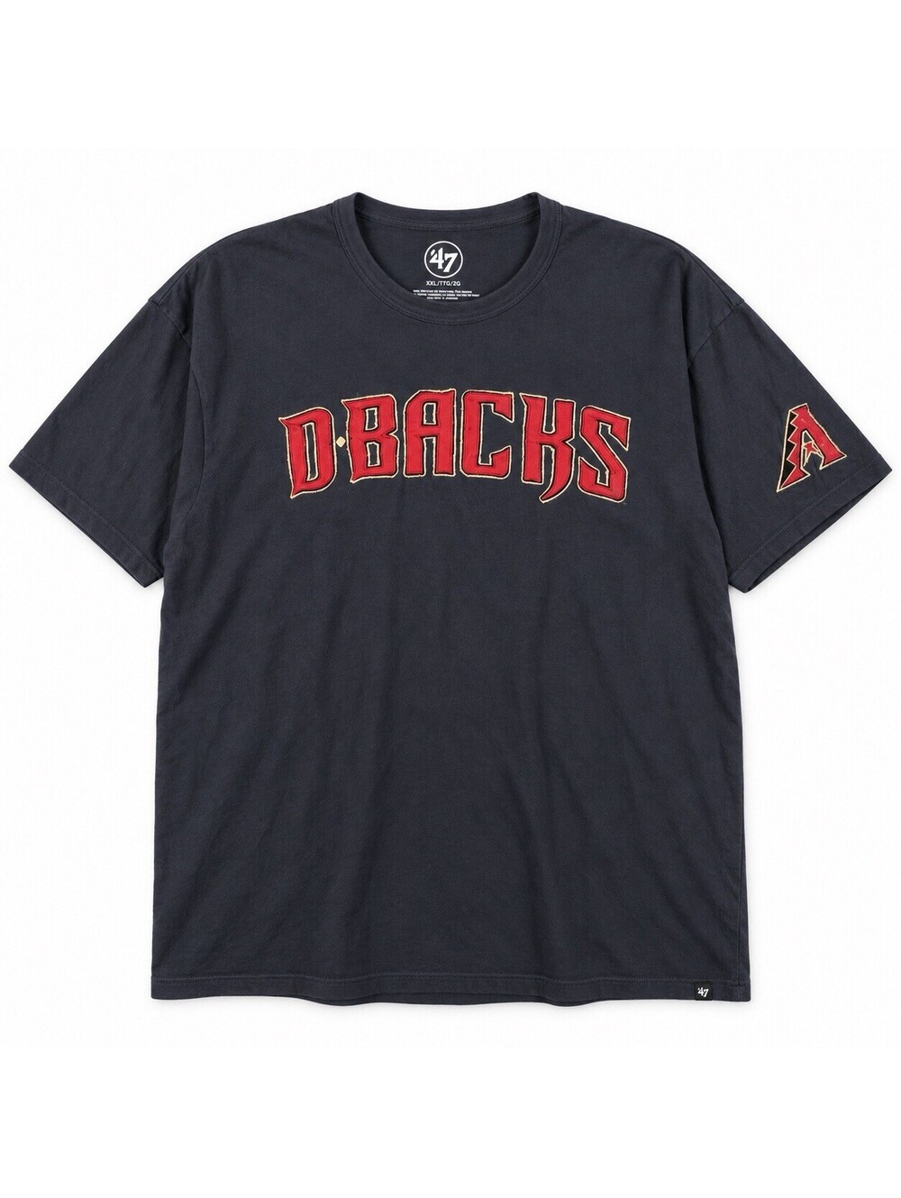Arizona Diamondbacks 47 Brand Mens XXL T Shirt MLB Embroidered Baseball Black